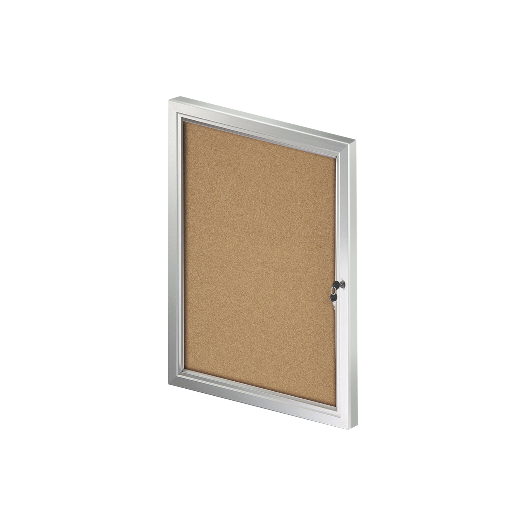 Azar Displays 300223 Small Enclosed Cork Bulletin Board w/ Lock & Key