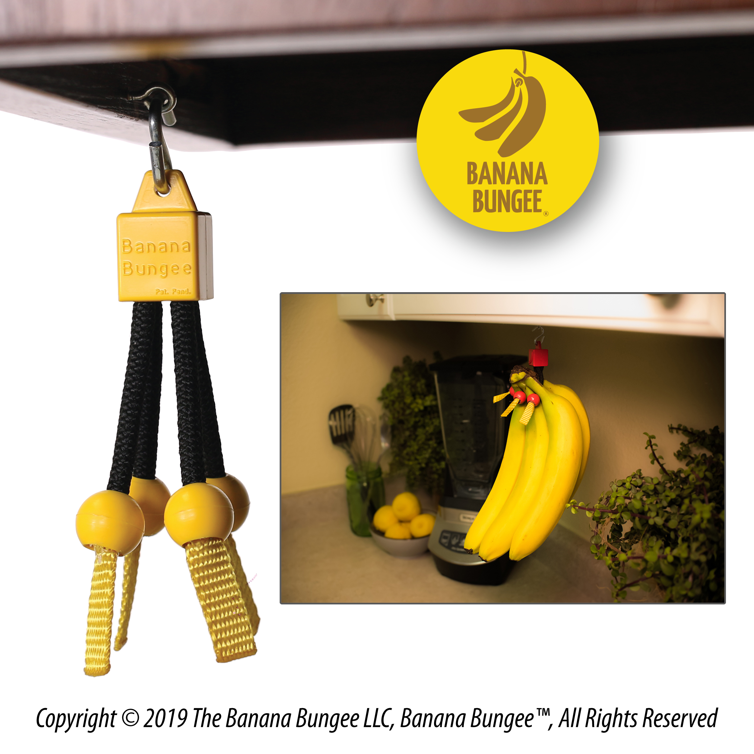 The Banana Bungee Yellow Unique Holder Hook Alternative
