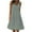 Army Green, variant on Giftesty Summer Dresses for Women Fashion Holiday Summer Solid Color Sleeveless Hollowed Out Party Beach Dress