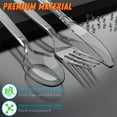 thumbnail image 3 of 360 Count Plastic Silver Ware Heavy Duty, 120 Forks, Spoons, Knives, Heat Resistant & BPA Free Disposable SilverWare, Cutlery set, Premium Clear Utencils for Supply, 3 of 4