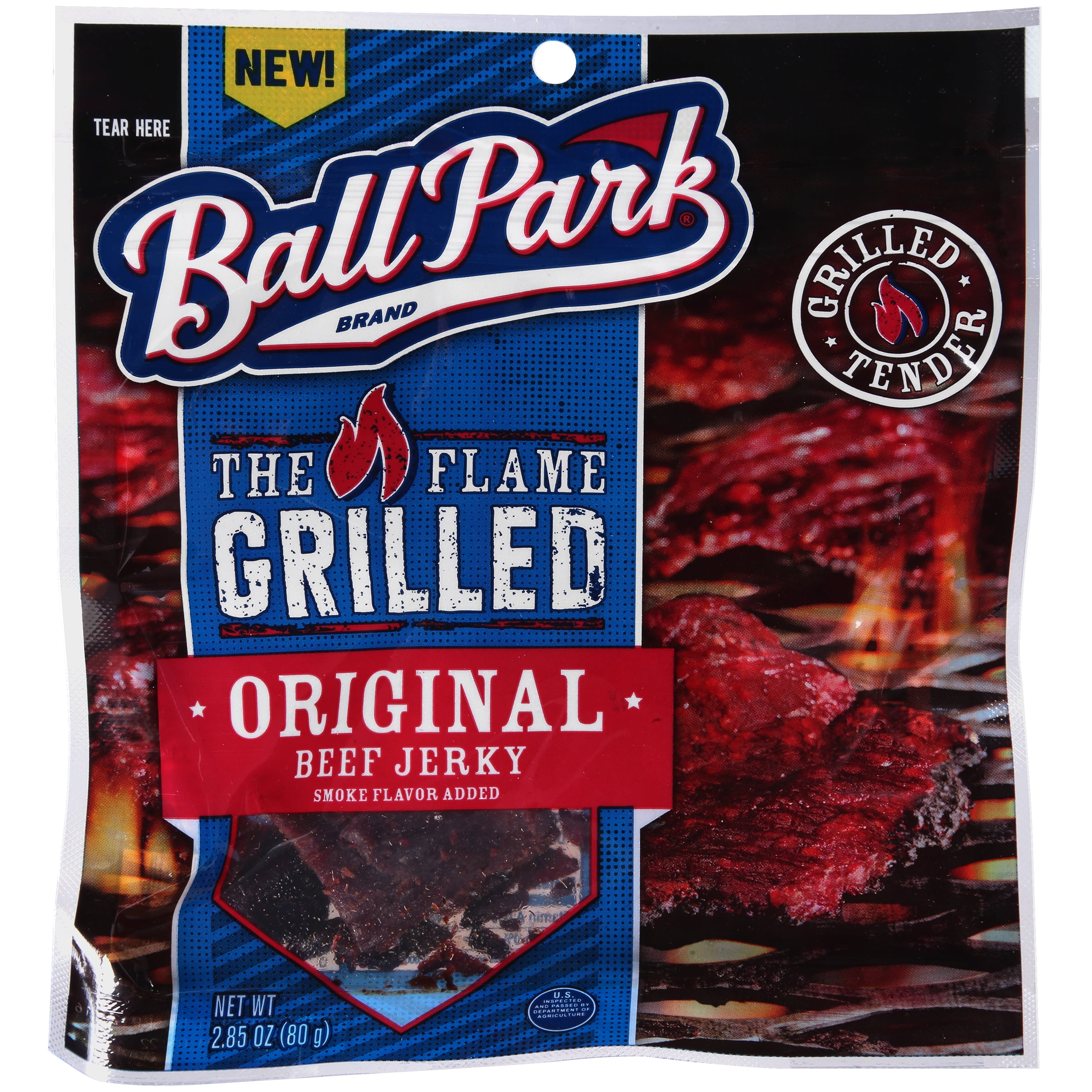 Ball Park Flame Grilled Beef Jerky, Original, 2.85 Oz by BALL PARK