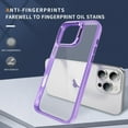 thumbnail image 4 of for iPhone 15 Pro Max Case Clear Shockproof Anti-Scratch Cover Protect Camera Lens iPhone 15 Pro Max Phone Case with Ring Stand Slim Orange Rugged Heavy Duty Protection (Purple), 4 of 14