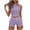 Purple, variant on TEAJOPSUU Womens 2 Piece Sets Halter Sleeveless Tank Top High Drawstring Waisted Shorts Sets Slim Fitted Hot 2 Piece Clothing Sets Red