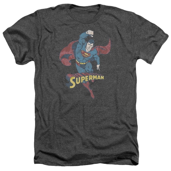 Dco - Desaturated Superman - Heather Short Sleeve Shirt - X-Large