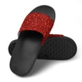 thumbnail image 4 of GZHJMY Stylish Slides for Women Men, Red Glitter Soft Flexible Slip-on Sandals Slippers, 4 of 7