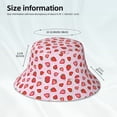 thumbnail image 4 of Daiia Hand Drawn Strawberry Pattern Bucket Hat - Trendy Cotton Sun Hat for Beach, Golf, Fishing - Fun Outdoor Vacation Boonie for Men and Women, 4 of 9