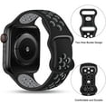 thumbnail image 2 of KOMI Sport Bands Compatible for Apple Watch Bands 38mm 40mm 41mm 42mm 44mm 45mm 49mm,Soft Silicone Sport Women Men Replacement Strap Compatible with iWatch Ultra 2 & SE & Series 9/8/7/6/5/4/3/2/1, 2 of 7