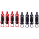 thumbnail image 1 of Kit Montaje Abrazadera Goma Metal Soporte Hacha para Portaequipajes Techo Color Rojo 4 Uds., 1 of 8