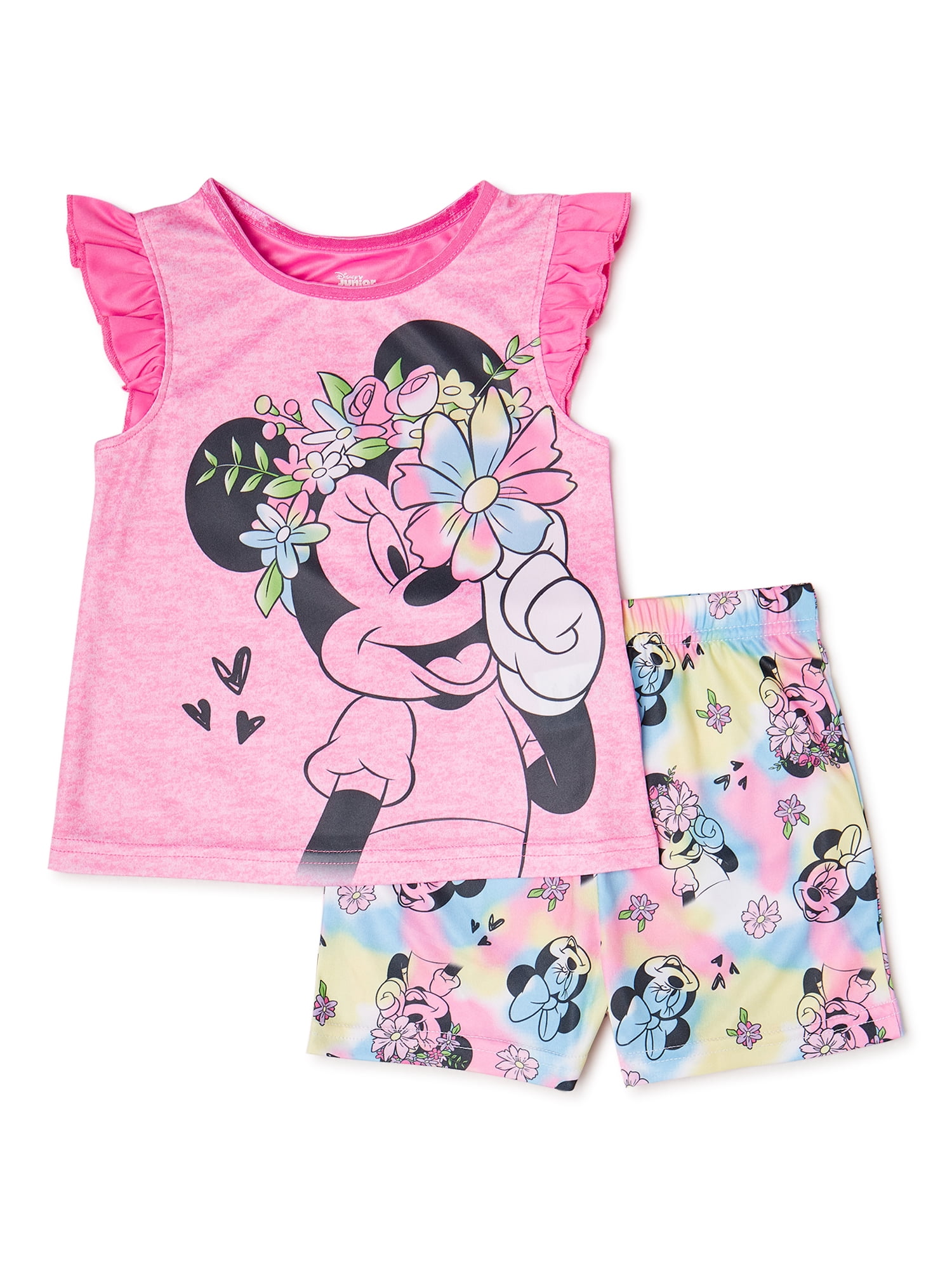 Minnie Mouse Toddler Girls' Short Sleeve Pajamas, 2Piece Set