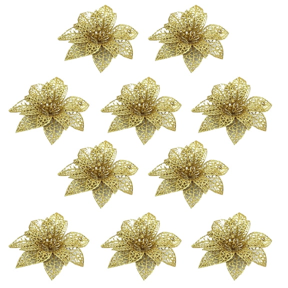Kokovifyves Christmas Decorations Christmas Tree Ornaments Christmas Simulation Flower Xmas Ornament 10Pcs