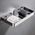 thumbnail image 5 of Soap Dish Holder Wall Mounted Single Layer Stainless Steel Golden Organizer Shelves For Bathroom Double Box Soap Holder Shelf, 5 of 10