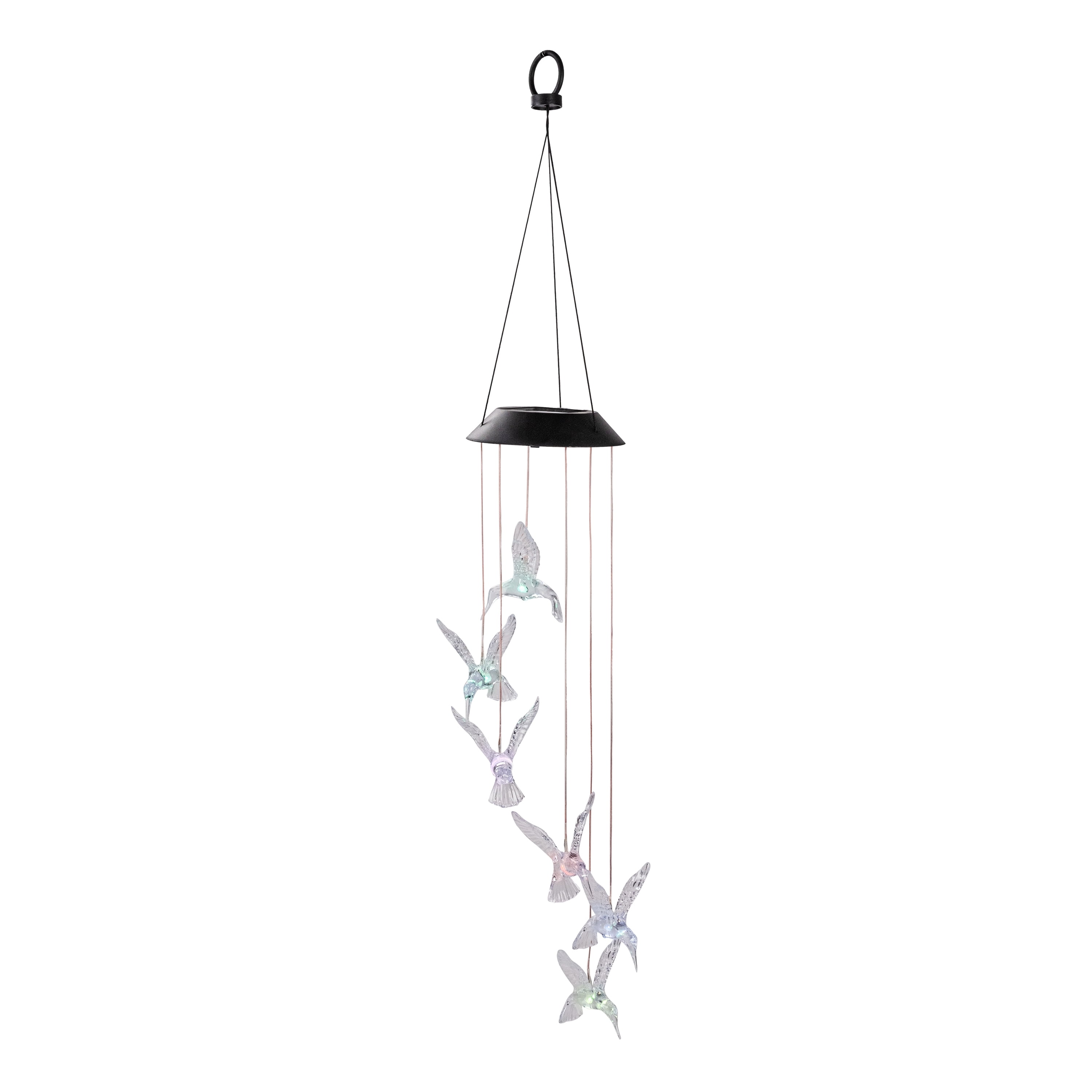 Mainstays Outdoor 30"H Solar Hummingbird Plastic Mobile Chime
