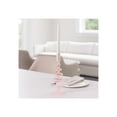 thumbnail image 2 of Decorative Glass Candle Holder for Taper Candles - Modern Candlestick Holder with Disc and Sphere Design for Table Decor - Pair with Gold Centerpieces for Tables and Living Room Display - 11", Pink, 2 of 10