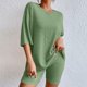 thumbnail image 1 of Bermudas Blusa de mujer Top Shorts Set 2 piezas Ladies Tops Shorts Set Casual Lady Chándal Ygjytge Verde T XL para Mujer, 1 of 6