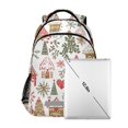 thumbnail image 7 of FORMRS Kids School Backpack Elementary Student Unisex Travel Bookbag with Reflective Stripes, Brown Nordic Christmas House, 7 of 7