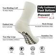 thumbnail image 3 of Busy Socks Men's Women's Wide Top Non Skid Diabetic Socks for Home Floor,Large,4 Pack,White, 3 of 8