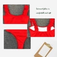 thumbnail image 5 of Aayomet Maillot de Bain Aguichant pour Femmes Dames Femmes Maillot de Bain Bikini Mode Bretelles Maillots de Bain (Rouge, P), 5 of 5