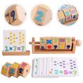thumbnail image 2 of 1 Set of Wooden Cube Puzzle Toy Numerical Block Toy Funny Block Number Puzzle Kids Toy, 2 of 8