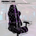 thumbnail image 7 of Jeiento American Flag Gaming Chair Cover 4 PCS Purple Camo Computer Chair Cover with Armrest Covers Easy to Install Universal Fit Slipcover for Office Computer Chairs, 7 of 7