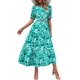 thumbnail image 1 of Vestido PRETTYGARDEN de Verano Floral Bohemio Midi Verde M, 1 of 7