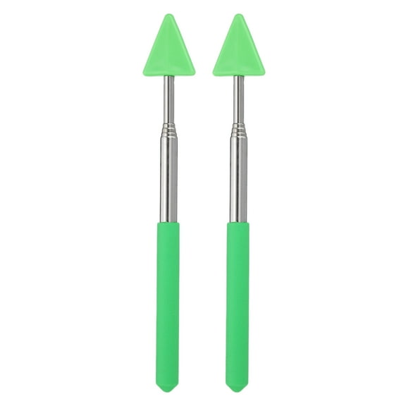 Uxcell Telescopic Teachers Pointer, 2 Pcs Arrow Teacher Pointer Stick for Classroom Pointer Handheld Teaching Pointer, 27 Inch, Green