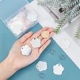 thumbnail image 3 of 60Pcs 2 Style Aluminum Alloy Pendants Pet Dog and Cat Tags Dog Paw Prints Charms Iron Split Key Rings Silver 35x33x1mm Hole: 3.7mm 15x22mm 30pcs/style, 3 of 7