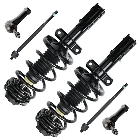 CCIYU Complete Suspension Kit Fits 2003 2004 2005 2006 2007 for Saturn Ion Includes Front Strut Spring Assembly Tie Rod End