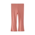 thumbnail image 2 of Girls Flare Pants 2-8Y Stretchy Ribbed Bell Bottoms Casual Daily Wear School Spring Fall Lounge Trousers, 2 of 4