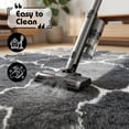 thumbnail image 5 of Pentantan Shag Area Rug, 8ft x 10ft Geometric Soft Fluffy Rugs for Living Room Bedroom Indoor Carpet, Gray & White, 5 of 7