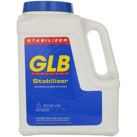 GLB Pool and Spa Products 71268 10-Pound Chlorine Stabilizer, Stabilizer is designed to reduce chlorine loss due to excessive sunlight By GLB Pool Spa
