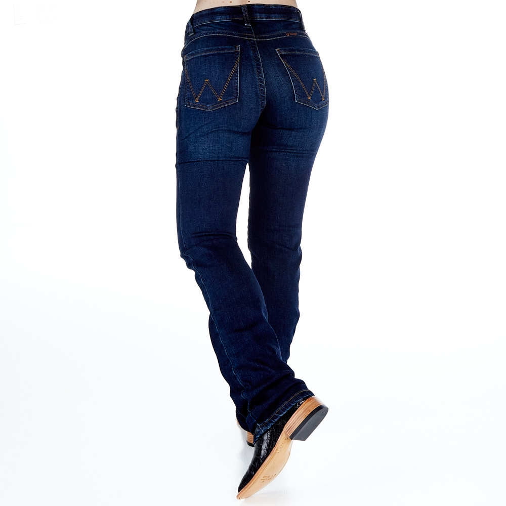 Jean Bootcut Wrangler Femme Taille 26/34 - Ultimate Riding 1, Bleu Délavé Moyen (occasion Parfait état)