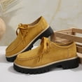 thumbnail image 5 of Women’s Suede Tassel Platform Loafers, Comfortable Lace-Up Shoes for Fall/Winter Commutes, School Days, and Casual Office Looks, 5 of 9