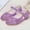 Purple, variant on Dpytoraw Girls Glitter Mary Jane Flats, Little/Big Kids Princess Dress Shoes with Pearl Charm Sizes 9.5