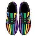 thumbnail image 2 of Unisex Rainbow Sneakers, LGBT Shoes for Men Women Lightweight Breathable Running Shoes Black Size 9, 2 of 7