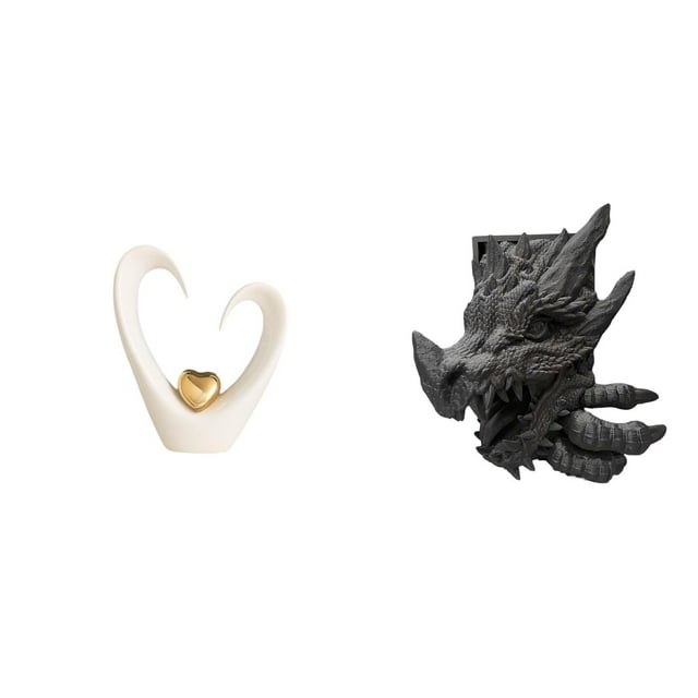 Figura de escritorio,Decoración de escritorio con forma de corazón para oficina o hogar,Figura de mesa,Estantería sujetalibros Estatua Sujetalibros,Sujetalibros decorativos para libros