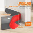 thumbnail image 4 of Moqsnm Weather Stripping 39 inch Door Draft Stopper Under Door Draft Blocker Doors Sweep Noise Stopper Strong Adhesive Draft Guard, Gray, 4 of 6