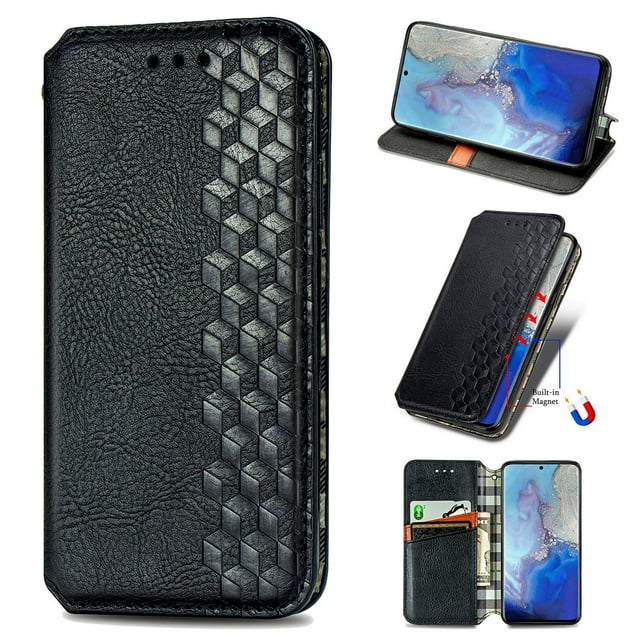 Étui pour Samsung Galaxy S20 Plus à Rabat Portefeuille à Rabat Magnétique Protecteur - Noir