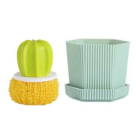 

CAROOTU Cactus Ball Shaped Pot Brush Kitchen Dish Scrub Brush for Dishes Pot Pans