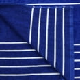 thumbnail image 3 of Mainstays Beach Towel, Royal Blue Multi-Stripe, 3 of 5