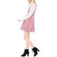 thumbnail image 5 of MODA NOVA Junior's Overall Pinafore Dress Button Decor Above Knee Suspender Skirt, 5 of 6