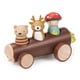 thumbnail image 1 of Tender Leaf Toys - Taxi de madera - Vehículo de empuje con forma de tronco de madera con 3 personajes extraíbles - Juguete de juego abierto, explora el juego de roles y la imaginación para niños y niñ, 1 of 5
