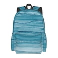 thumbnail image 2 of Disketp Teal Turquoise Fluid Stripes Mochila Escolar de Gran Capacidad y Peso Ligero, Mochila de Viaje Ideal para Escuela, Trabajo y Uso Diario, Cómoda y con Estilo, 2 of 8