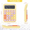 thumbnail image 3 of Fdelink High-Value Mechanical Keyboard Calculator Yellow,Creative Colorful Candy Colored Electronic Calculator 12 Digit Large Lcd Display and Big Round Buttons Typewriter Mechanical Key Calculator, 3 of 7