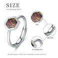 thumbnail image 5 of Coachuhhar Opal Ring 925 Sterling Silver Adjustable Opal Ring Red Black Opal Jewelry Gifts for Women Birthday, 5 of 7