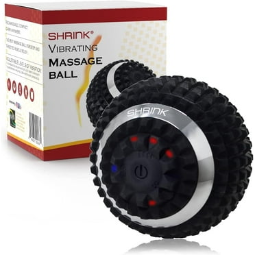 Shrink Vibrating Massage Ball with 4-Speeds - Deep Tissue Trigger Point for Relieving Muscle Pain and Tension - Myofascial Tool for Physical Therapy