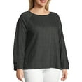 thumbnail image 3 of Just My Size Women's Plus Size French Terry Sweatshirt with Lace-up Sleeves, 3 of 5