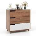 thumbnail image 1 of Costway Commode 3 Tiroirs Table de Chevet en Bois Style Ferme Organisateur de Rangement Rustique, 1 of 10