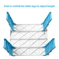 thumbnail image 4 of Beach Table for Sand Foldable Portable Height Adjustable Folding Side Table Desk for Camping Picnic BBQ with Carry Bag, Cyan, 4 of 7
