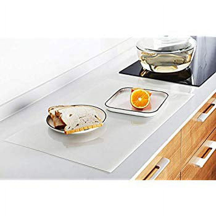  Silicone Counter Mats Set of 2, Kitchen Countertop Protector,  Heat Resistant, Non-Slip, Waterproof, Washable (White - 2 Pcs) : Home &  Kitchen