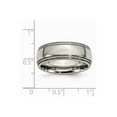 thumbnail image 2 of Titanium Grooved and Beaded 8mm Polished Band Ring - Size 11, 2 of 2
